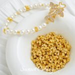 18k Copper Plated Real Gold Folded Spacer Color Preservation Handmade DIY Bracelet Necklace Earrings Beaded Beaded Material Accessories - Image 5