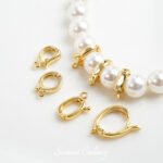 Real Gold Plated Multi-function Buckle Coil Pendant Connection Buckle Handmade DIY Bracelet Necklace Beaded Beaded Accessories Material - Image 4