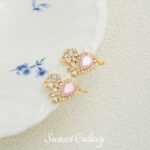 18k Gold Plated Zirconium Diamond Maple Flower Single and Double Hanging Pendant Handmade DIY Beaded Material Bracelet Necklace Accessories - Image 6