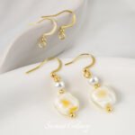 Commonly used Joker Ear Hook Real Gold Plated High Color DIY Hand-made Jewelry Material Accessories Earrings Ear Pin Pendant - Image 2