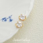 18k Gold Plated Zirconium Diamond Snowflake Love Single and Double Pendant Handmade DIY Beaded Material Bracelet Necklace Accessories - Image 10