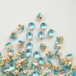 3/4/5mm18k crown claw drill gold plated zircon beads round beads handmade diy bracelet necklace accessories material - Image 4