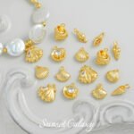 18k Real Gold Plated Zircon Shell Conch Pendant Handmade DIY Beaded Material Bracelet Necklace Earrings Accessories - Image 5
