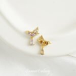 Gold Plated Zirconium Butterfly Three Holes Double Three Row Beads DIY Handmade Beaded Bracelet Necklace Beaded Accessories Material - Image 7