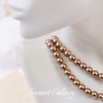 Champagne color imitation Shijia pearl loose beads with holes round beads handmade DIY beaded bracelet necklace ear accessories - Image 6