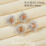 18K Color-Preserving Sparkling Snow Falling Zircon-Plated Beads Pearl Handmade DIY Beaded Bracelet Jewelry Accessories Material - Image 18