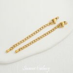 Water-soaked non-fading bag buckle extended chain lobster clasp handmade beaded diy material bracelet necklace accessories - Image 6