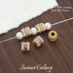 High Color Retention 18K Real Gold Plated Three Rows of Zircon Beads Handmade DIY Beaded Bracelet Necklace Accessories Material - Image 7