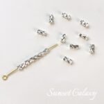 18k Gold Plated Silver Plated Batch Flower Thread Color Preservation Section Pipe Bead Spacer Bead Decoration DIY Bracelet Necklace Jewelry Material - Image 8