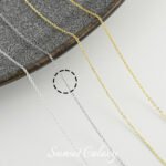 18k gold-plated silver oblate O-chain strip extended chain finishing chain tassel handmade diy bracelet necklace beaded material - Image 9