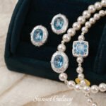 Butterfly Aquamarine Inlaid Zircon Beaded Pendant Handmade DIY Beaded Bracelet Necklace Accessories - Image 4