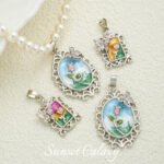 French Antique Rose Flower Universal Buckle Pendant Handmade DIY Beaded Material Bracelet Necklace Accessories - Image 2