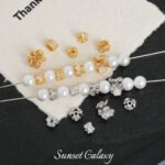 High Color Retention 18K Gold Plated Zircon Clover Spacer Beads Handmade DIY Beaded Bracelet Necklace Jewelry Accessories Material - Image 3