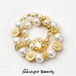 New Year's Sand Gold Inlaid Imitation Pearl Toray Bead Spacer Layered Bead Handmade DIY Beaded Bracelet Jewelry Accessories - Image 2