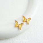 Temperament Gentle Butterfly Pendant Double Hanging Color Copper Plated Real Gold DIY Handmade Bracelet Necklace Bead Accessories Material - Image 15