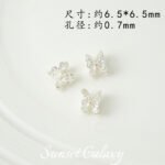 18K Color-Preserving Cut Out Double-Sided Flower Tray Small Waist Spacer Beads Handmade DIY Beaded Bracelet Necklace Jewelry Accessories Material - Image 14