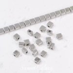 18K Gold Color Preservation Square Square Beaded Beaded Handmade DIY Beaded Bracelet Necklace Jewelry Accessories - Image 5