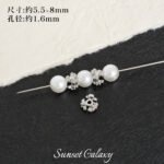 High Color Retention 18K Gold Plated Zircon Clover Spacer Beads Handmade DIY Beaded Bracelet Necklace Jewelry Accessories Material - Image 10