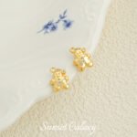 18K Christmas Series Gingerbread Man Socks with Zirconium Pendant Handmade DIY Beaded Material Earrings Accessories Bracelet Accessories - Image 36