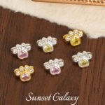 18K Gold Color-Preserving Zircon Cat Claw Double Row Separated Beads Loose Beads Handmade DIY Beaded Bracelet Necklace Jewelry Accessories Material - Image 5