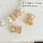 18K Copper Plated Real Gold High Color Retention Zircon Wheel Zirconium Diamond Spacer Beads Handmade DIY Bracelet Necklace Jewelry Accessories Material - Image 23