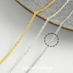 Long-standing gold sunflower 14k18 gold embosed flower chain O-shaped flat chain handmade diy beaded material accessories - Image 7