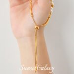 18K Gold Coil Chain Silicone Bead Adjusting Extended Chain Handmade DIY Beaded Material Bracelet Necklace Accessories - Image 2