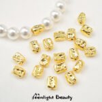 14k18k bag gold color irregular square stone beads loose beads handmade DIY bracelet necklace accessories - Image 4