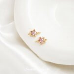 Multicolor Zirconium Diamond Stars Double Hanging Copper Plated Real Gold Beads DIY Handmade Beaded Bracelet Necklace Jewelry Material Accessories - Image 6