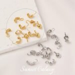 18K gold five-pointed star love shell ending hook bag bean buckle handmade diy string bracelet necklace accessories - Image 7