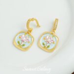 Monet Garden Oil Painting Wind Pendant Single Pendant Flower Handmade Beaded DIY Material Bracelet Necklace Accessories - Image 29