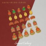 New Year Good Luck Sand Gold Blessing Lucky Bag Pendant Handmade Beaded DIY Material Bracelet Necklace Accessories - Image 2