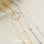14k gold plated treasure color bag bead bead chain with ball chain loose chain ponytail chain handmade diy beaded bracelet material accessories - Image 12