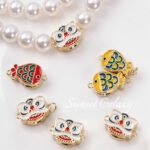 Electroplated real gold lion koi strong suction buckle closing magnet buckle diy beaded bracelet necklace accessories