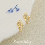 18K Christmas Series Gingerbread Man Socks with Zirconium Pendant Handmade DIY Beaded Material Earrings Accessories Bracelet Accessories - Image 16