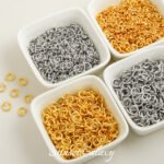 18K gold color retention universal opening ring handmade diy material beaded bracelet necklace closing connection buckle accessories