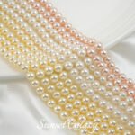 [8mm] imitation of Shi Jia pearl thick coating high run straight hole beads handmade DIY bracelet necklace beads accessories material - Image 3