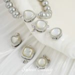 14K inlaid white shellfish black shellfish oval square magnetic buckle magnet buckle beaded handmade diy material bracelet bead accessories - Image 5