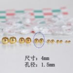 18k gold color gold ball small round bead bag gold spacer DIY jewelry accessories handmade beaded bracelet material - Image 15