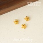 18K Strong Color-Preserving Mesh Flower Ball Cut Out Beads Handmade DIY Beaded Bracelet Necklace Jewelry Accessories Material - Image 6