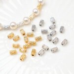 18K gold color Joker vertical bead beads DIY handmade jewelry pearl bracelet necklace accessories loose beads material