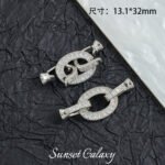 18k gold micro inlay pig nostril universal closing buckle handmade beaded diy material bracelet necklace accessories - Image 7