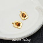 18k gold non-fading greek vintage tiger eye pendant handmade diy beaded material bracelet necklace earring accessories - Image 17