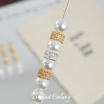 18K Gold-Plated Color-Preserving Zircon Pearl Crystal Bracelet Spacer Beads Handmade DIY Beaded Necklace Jewelry Accessories Material - Image 3