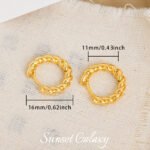 Color-Preserving Copper Plated Real Gold Simple Glossy Twist Earrings Earrings Handmade DIY Earrings Jewelry Materials Accessories - Image 15