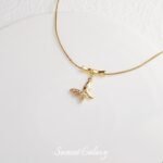 Butterfly with diamond pendant gold plated high color diy handmade bracelet necklace loose beads beaded jewelry accessories material - Image 4