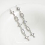 Copper Plated Gold Double Hanging Zirconium Drill Chain Handmade DIY Bracelet Necklace Earrings Beaded Beaded Jewelry Accessories Material - Image 8