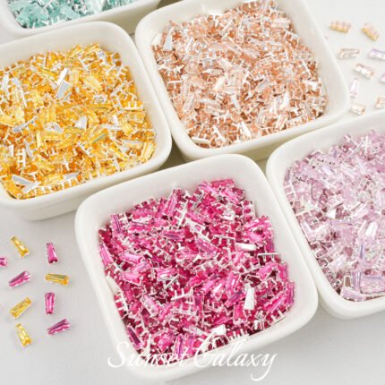 [trapezoid] 18k gold plated cat's eye zircon claw drill handmade diy bracelet necklace beaded clothing material accessories