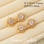 18K Color-Preserving Sparkling Snow Falling Zircon-Plated Beads Pearl Handmade DIY Beaded Bracelet Jewelry Accessories Material - Image 13