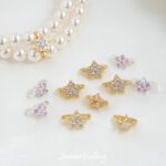 Real Gold Plated Color-preserving Zircon Star Double Three-chain Spacer Beads Handmade diy Bracelet Necklace Beaded Loose Bead Material Accessories